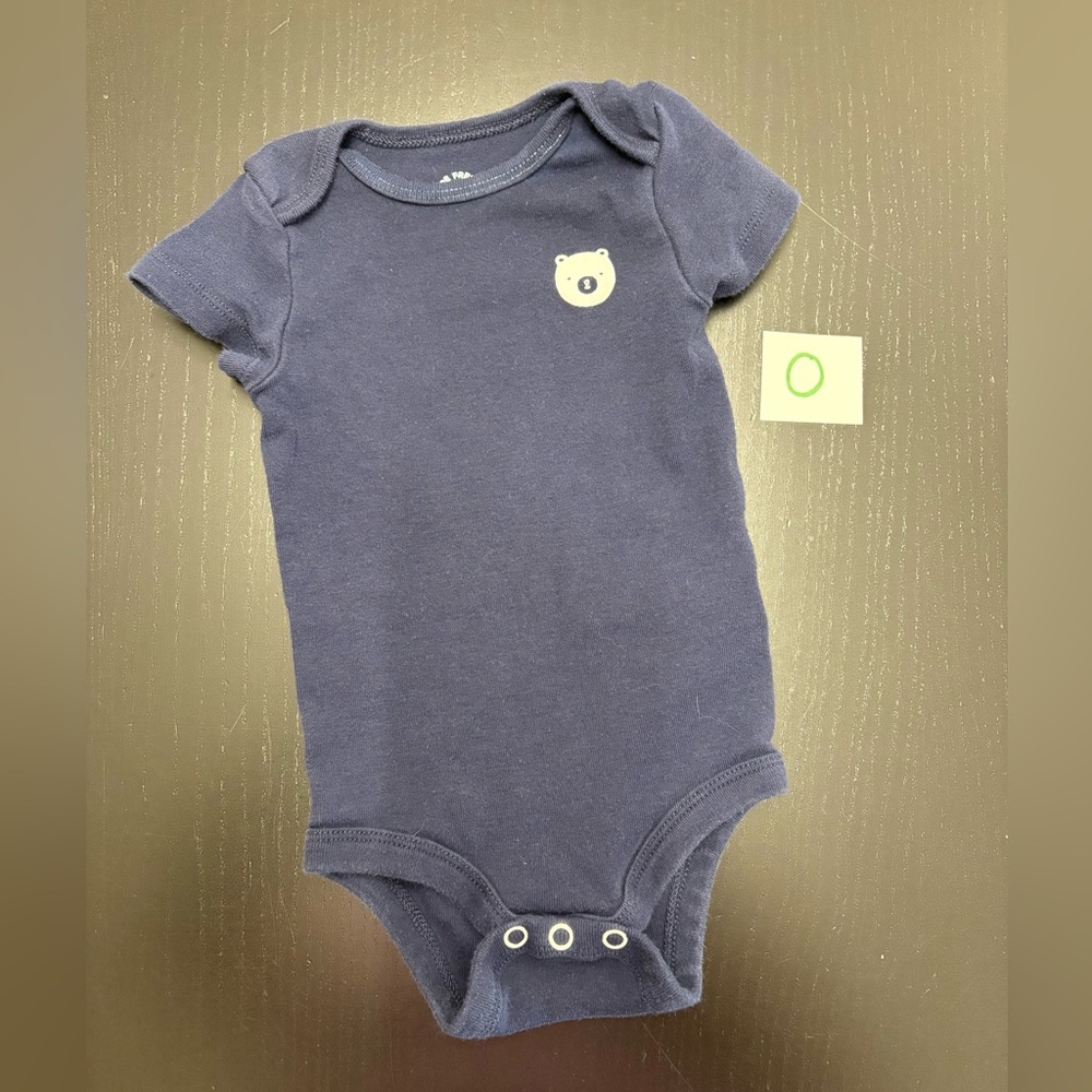 ⭐️5/$10.00⭐️ Joe Fresh 3-6m Navy Blue Onesie with Bear Detail